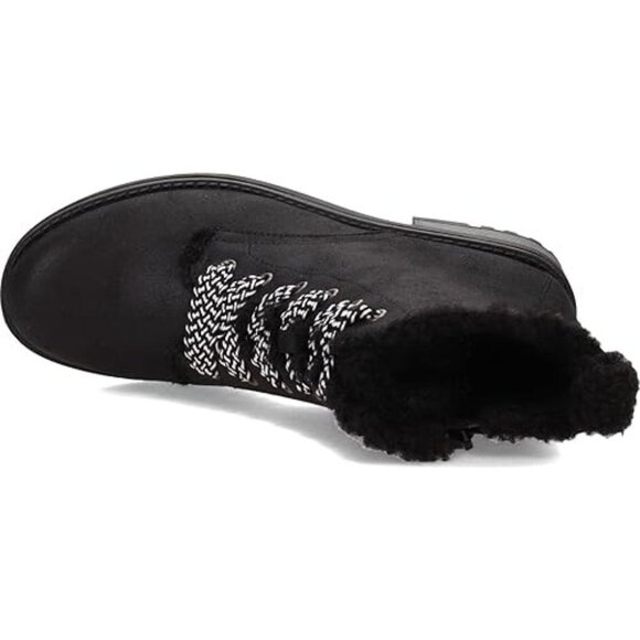 LifeStride Women's Kunis Cozy Winter Combat Snow Boots Lace-up Black Size 6.5 - Picture 5 of 7